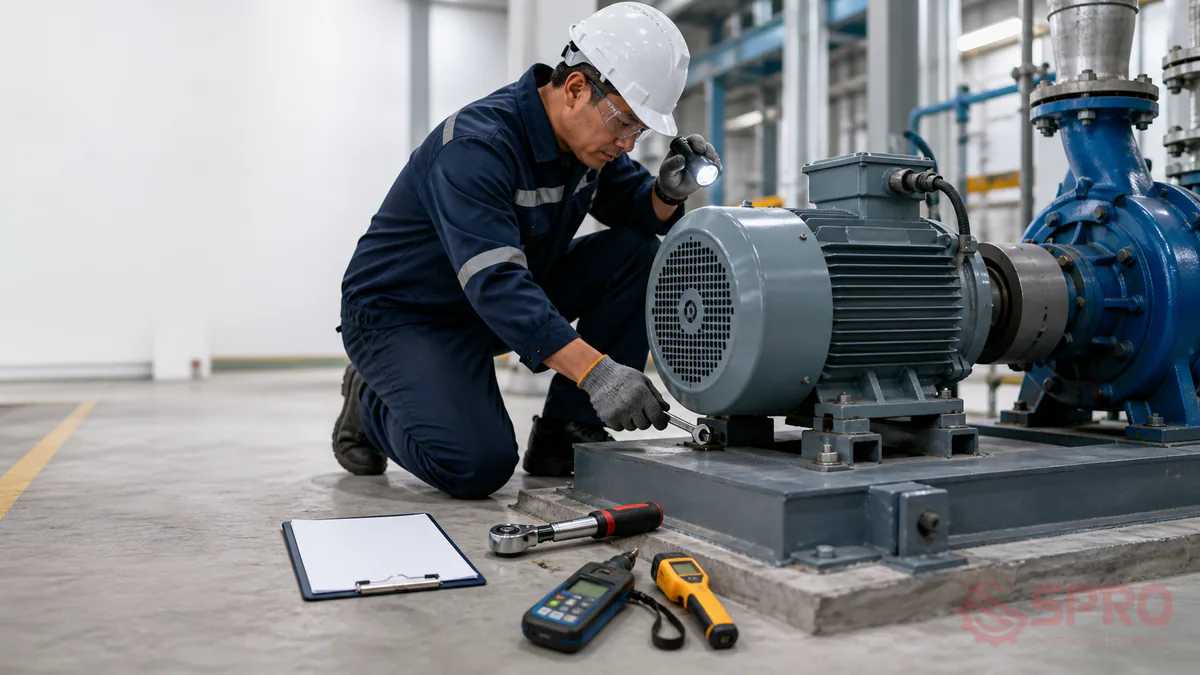 Bảo trì phòng ngừa động cơ điện 3 pha: Dấu hiệu và cách kiểm tra 3 bảo trì phòng ngừa động cơ điện 3 - Quy trình kiểm tra an toàn và phòng ngừa tái diễn: Để quy trình bảo trì phòng ngừa động cơ điện 3 pha đạt hiệu quả cao, nhà xưởng nên triển khai các bước kiểm tra định kỳ: 1.