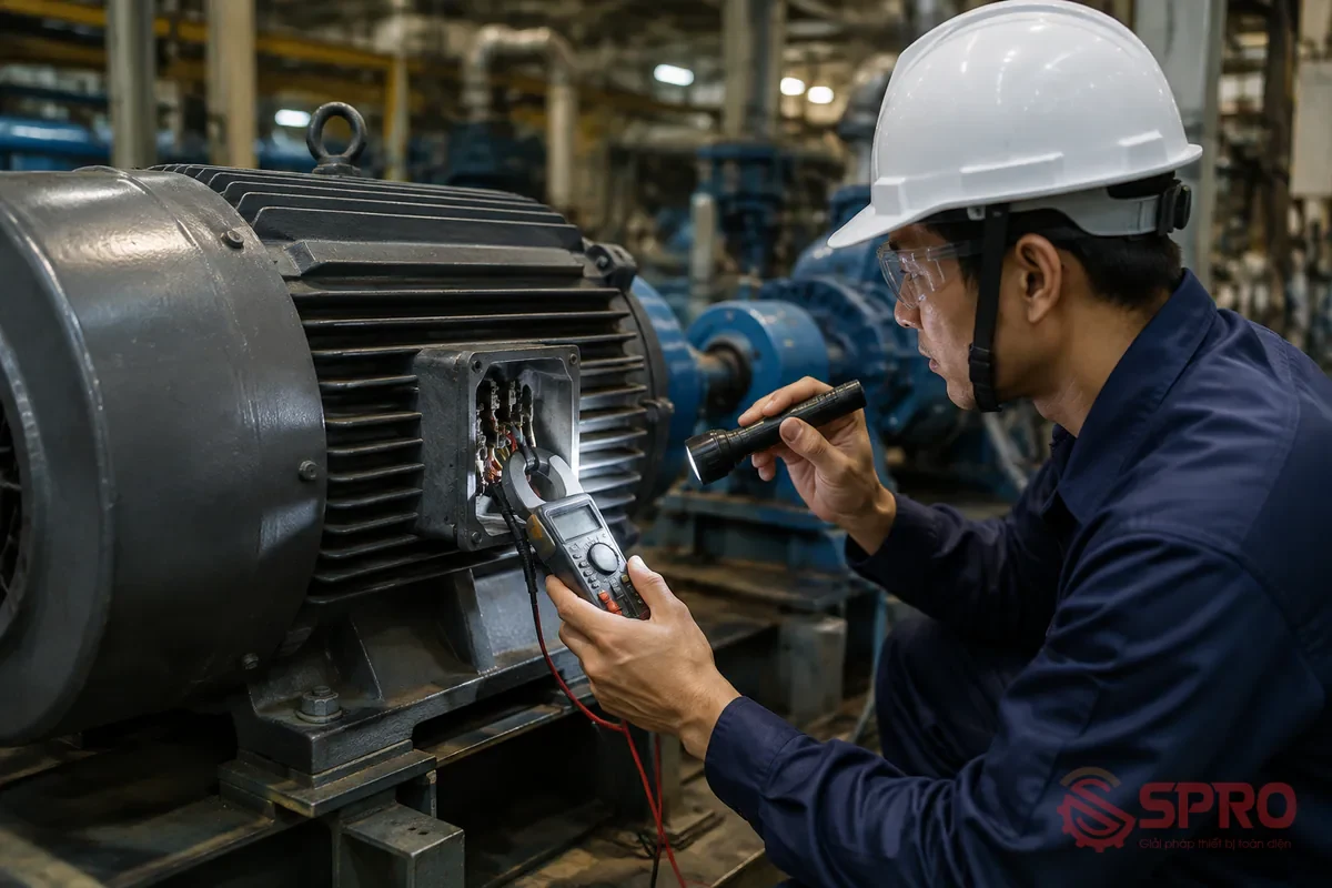 Bảo trì phòng ngừa động cơ điện: Quy trình và cách xử lý an toàn 3 bảo trì phòng ngừa động cơ điện - Giải pháp phòng ngừa tái diễn sự cố cho hệ thống động cơ: Nhằm duy trì trạng thái vận hành tối ưu, công tác bảo trì phòng ngừa động cơ điện nên đi kèm với các biện pháp quản lý rủi ro dài hạn: Ghi chép sổ nhật ký vận hành định kỳ về nhiệt độ, dòng điện và độ rung.