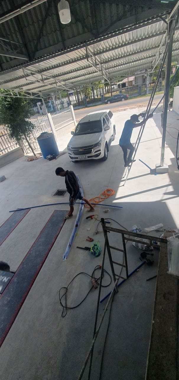 cầu nâng 1 trụ rửa xe kaspi âm nền k4000sg-a2