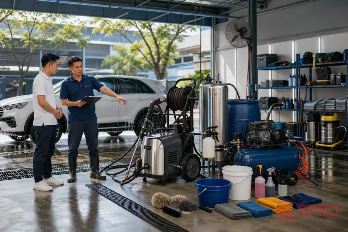 chi phí dung dịch bọt tuyết tiệm rửa - Checklist kiểm tra thiết bị trước khi vận hành: Đồng hồ đo áp và van an toàn: Xác nhận mặt đồng hồ hiển thị chính xác.