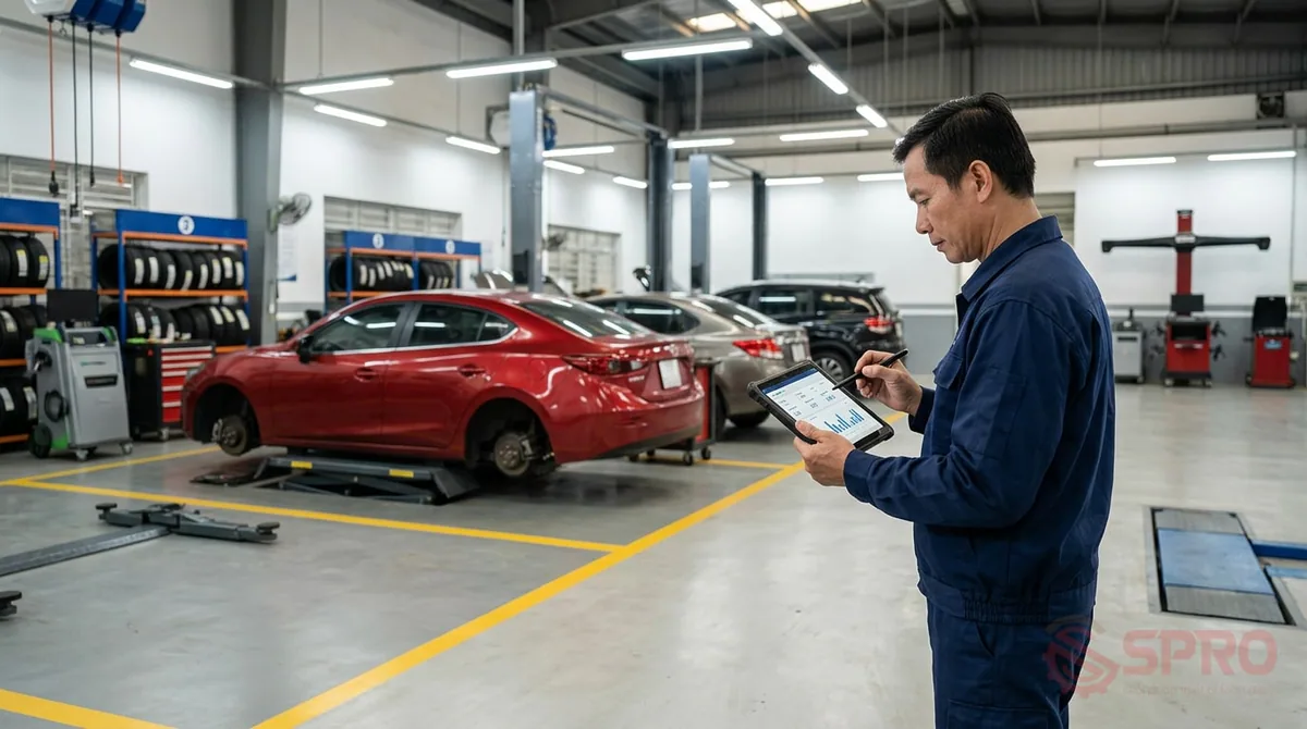 Tầm quan trọng của các chỉ số đo lường hiệu quả mặt bằng garage: Trong ngành dịch vụ chăm sóc và sửa chữa ô tô, diện tích mặt bằng là một khoản chi phí cố định lớn.