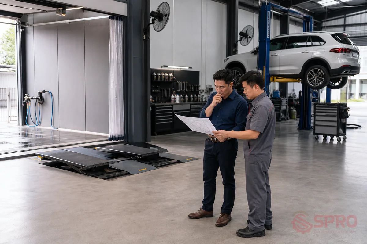 chọn cầu nâng ô tô cho garage - Kết luận: chọn theo nhu cầu thật, không chọn theo cảm giác: Khi chọn cầu nâng ô tô cho garage, câu hỏi đúng không phải là “loại nào đắt hơn” hay “loại nào đang phổ biến hơn”, mà là loại nào khớp với dịch vụ, mặt bằng, nhân sự và kế hoạch phát triển của bạn .