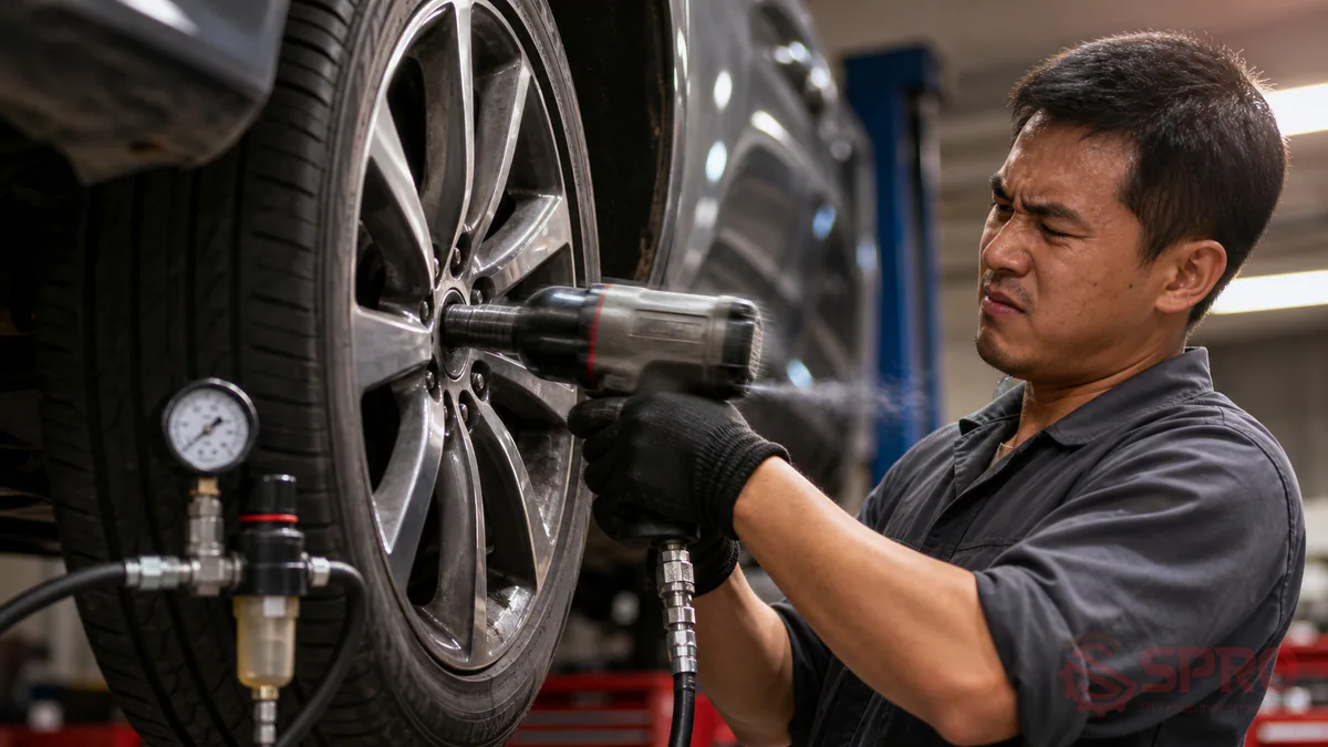 chọn súng siết bu lông khí nén garage - Dấu hiệu cần bảo trì ngay: Lực siết giảm rõ rệt dù áp suất khí nén vẫn đủ.