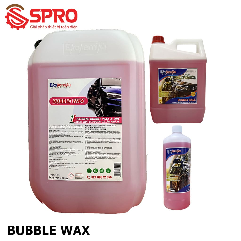 dung dịch phủ bóng sơn xe ekokemika bubble wax