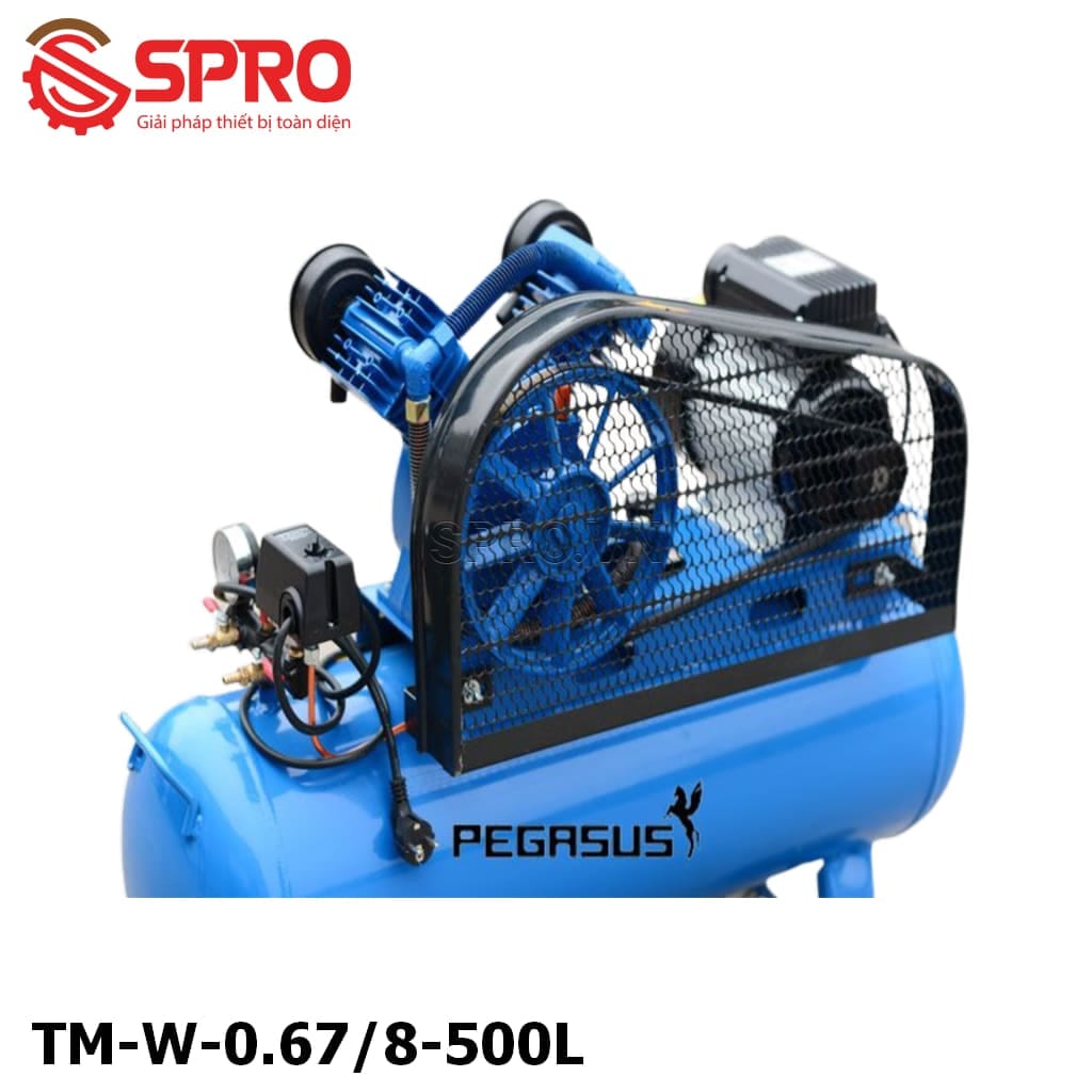Máy nén khí dây đai Pegasus 500 lít 7,5hp áp 8kg TM-W-0.67/8