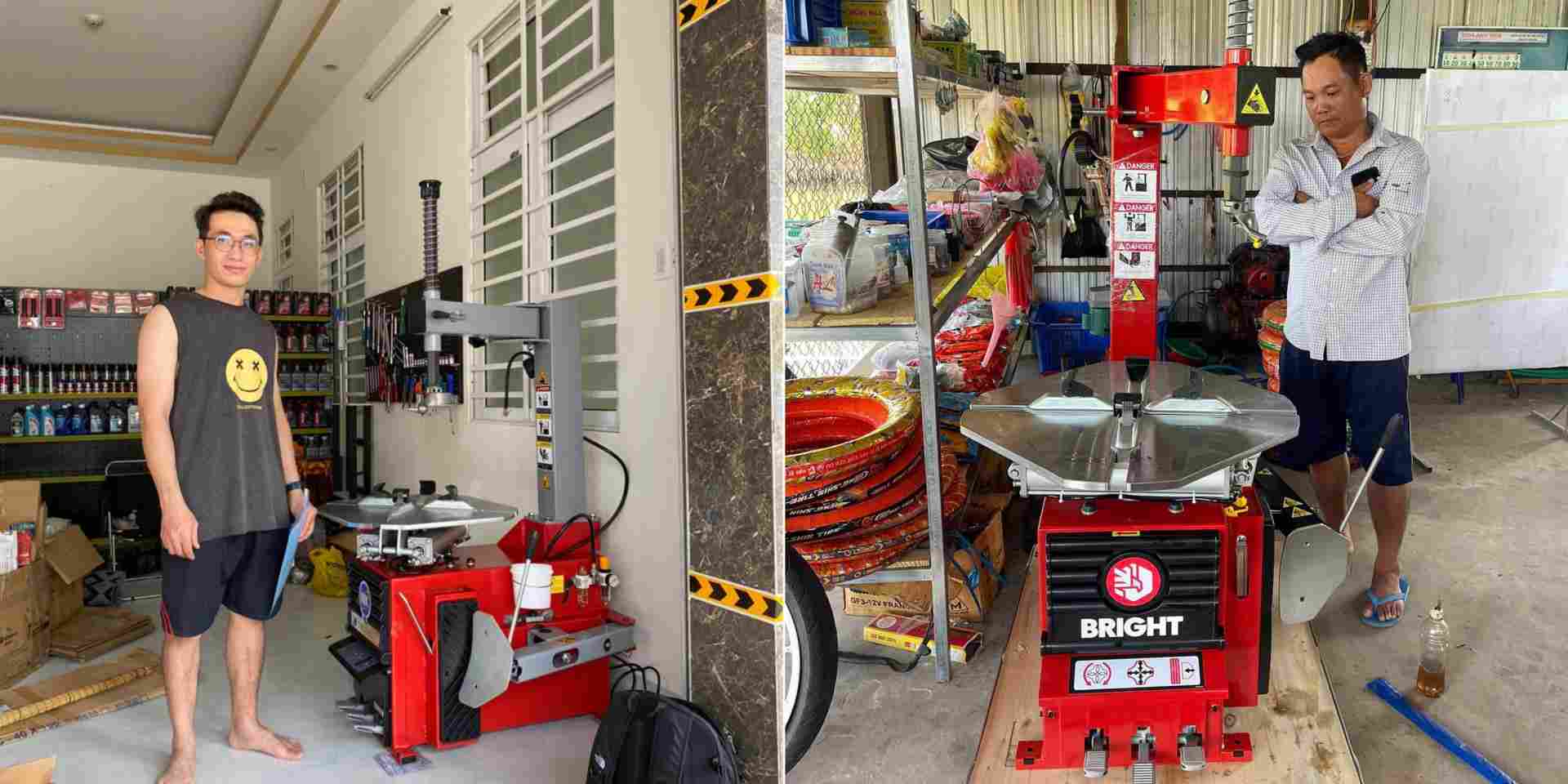 Máy tháo vỏ tiệm sửa chữ xe máy