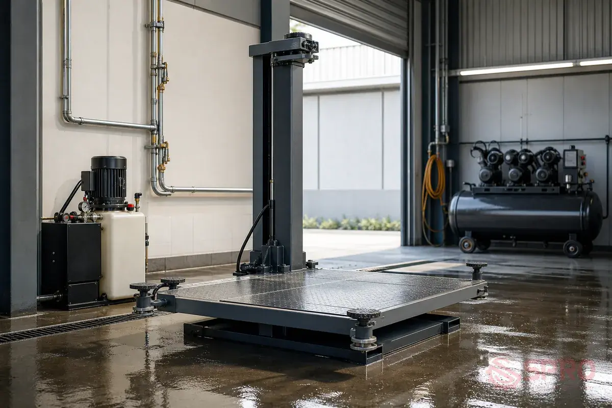 Phụ Kiện Cầu Nâng 1 Trụ Rửa Xe Chi Tiết Nhất 2 phụ kiện cầu nâng 1 trụ rửa xe - Cấu hình cơ bản (Tiệm rửa xe phổ thông): Bộ ty nâng và bàn nâng nổi tiêu chuẩn.