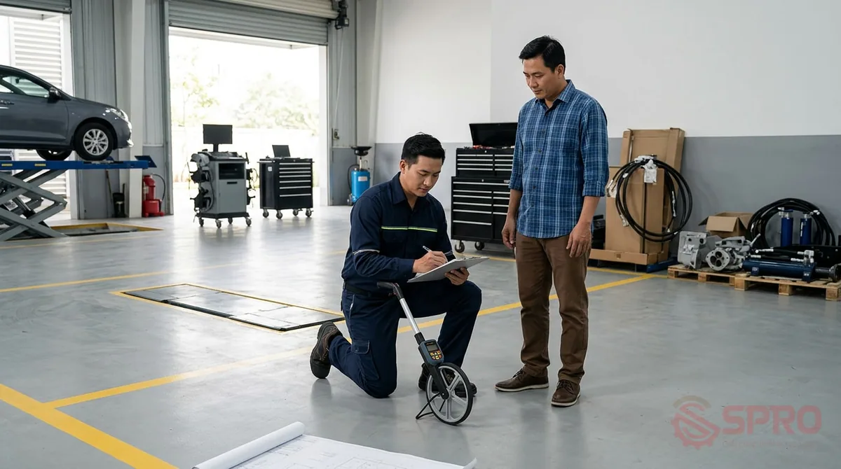rủi ro lắp đặt cầu nâng - 5. Lời khuyên từ chuyên gia SPRO để hạn chế tối đa rủi ro: Để loại bỏ hoàn toàn các rủi ro lắp đặt cầu nâng, việc chọn đúng thiết bị chỉ là bước đầu.