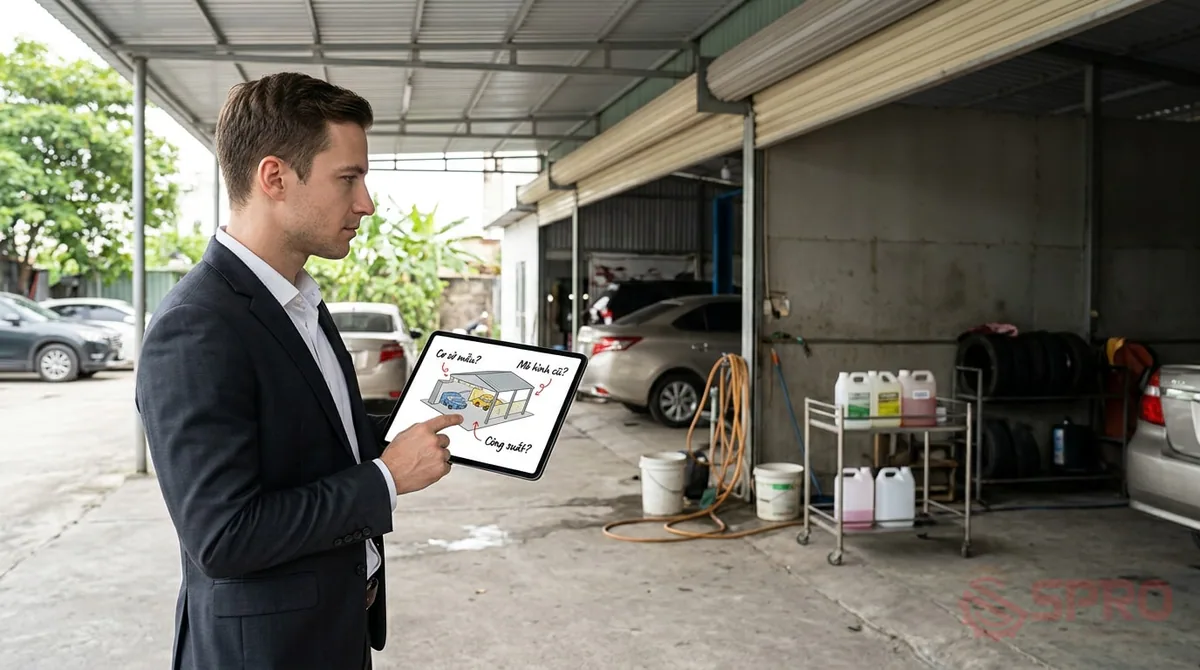 Rủi ro mở tiệm rửa xe truyền miệng và quy trình kiểm tra thực tế cho nhà đầu tư 1 Nhận diện rủi ro mở tiệm rửa xe truyền miệng trong đầu tư garage: Kinh nghiệm truyền miệng thường mang tính cá nhân và dựa trên quy mô của một cơ sở cụ thể.