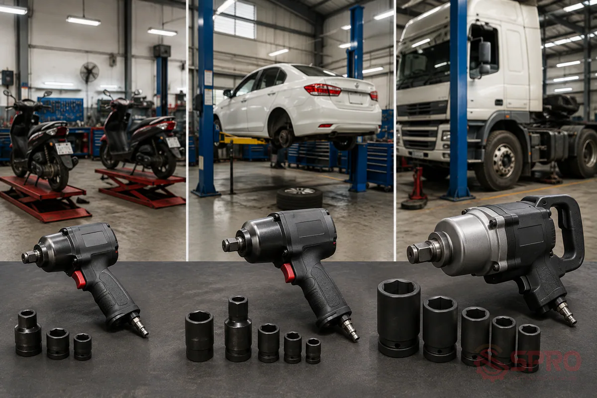 tính lưu lượng khí nén súng bắn bu - Bảng so sánh nhu cầu lưu lượng khí nén theo quy mô garage: Dưới đây là bảng tổng hợp giúp các chủ tiệm dễ dàng đối chiếu và đưa ra quyết định đầu tư.
