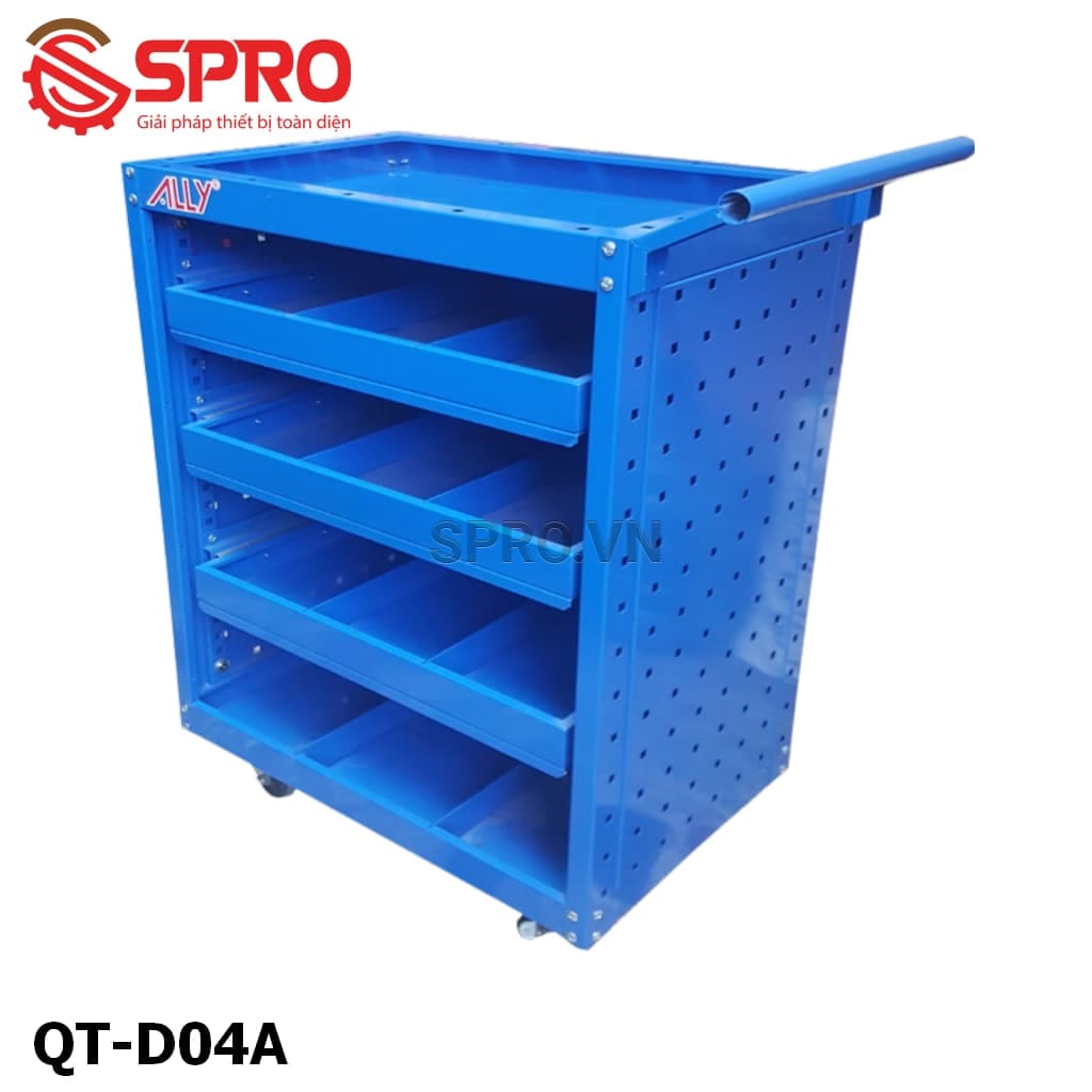 xe đẩy đồ nghề 5 ngăn có 3 ngăn kéo ally qt-d04a
