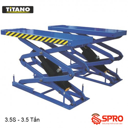 cầu nâng kiểu xếp nâng bụng ô tô titano 3.5s - trọng tải 3,5 tấn