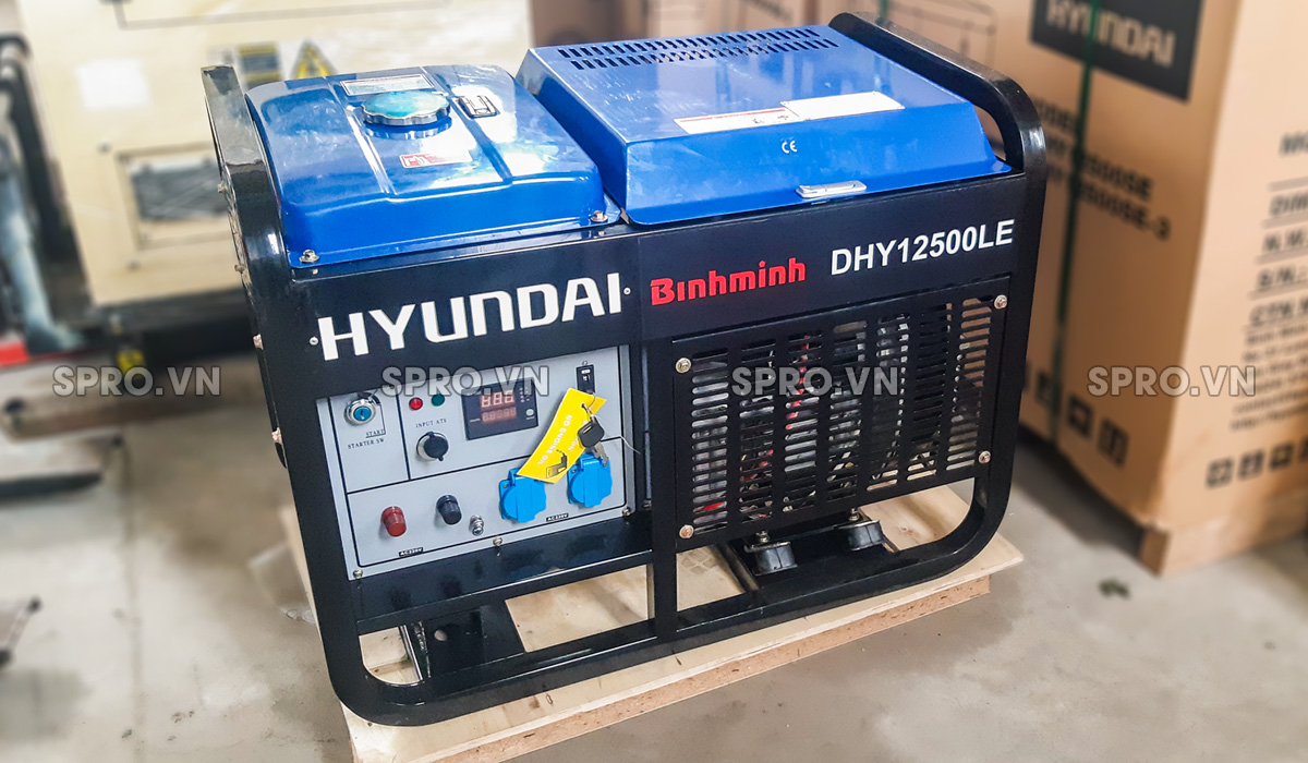 máy phát điện chạy dầu hyundai 11kw dhy12500le