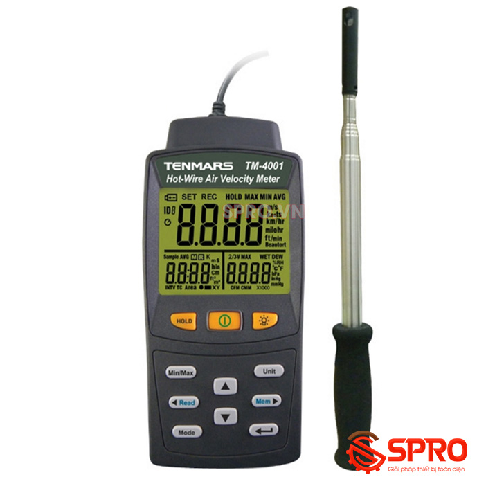 máy đo tốc độ và lưu lượng gió tenmars tm-4001