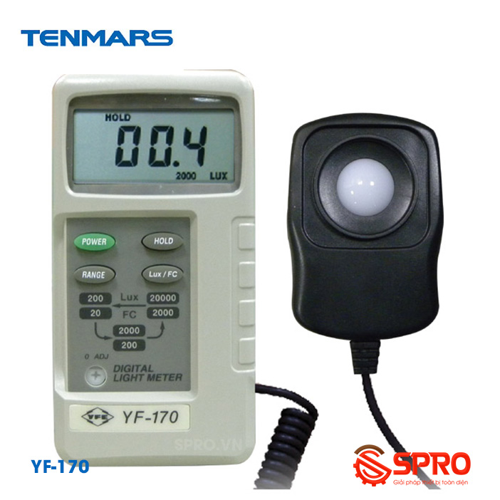 máy đo cường độ ánh sáng tenmars yf-170