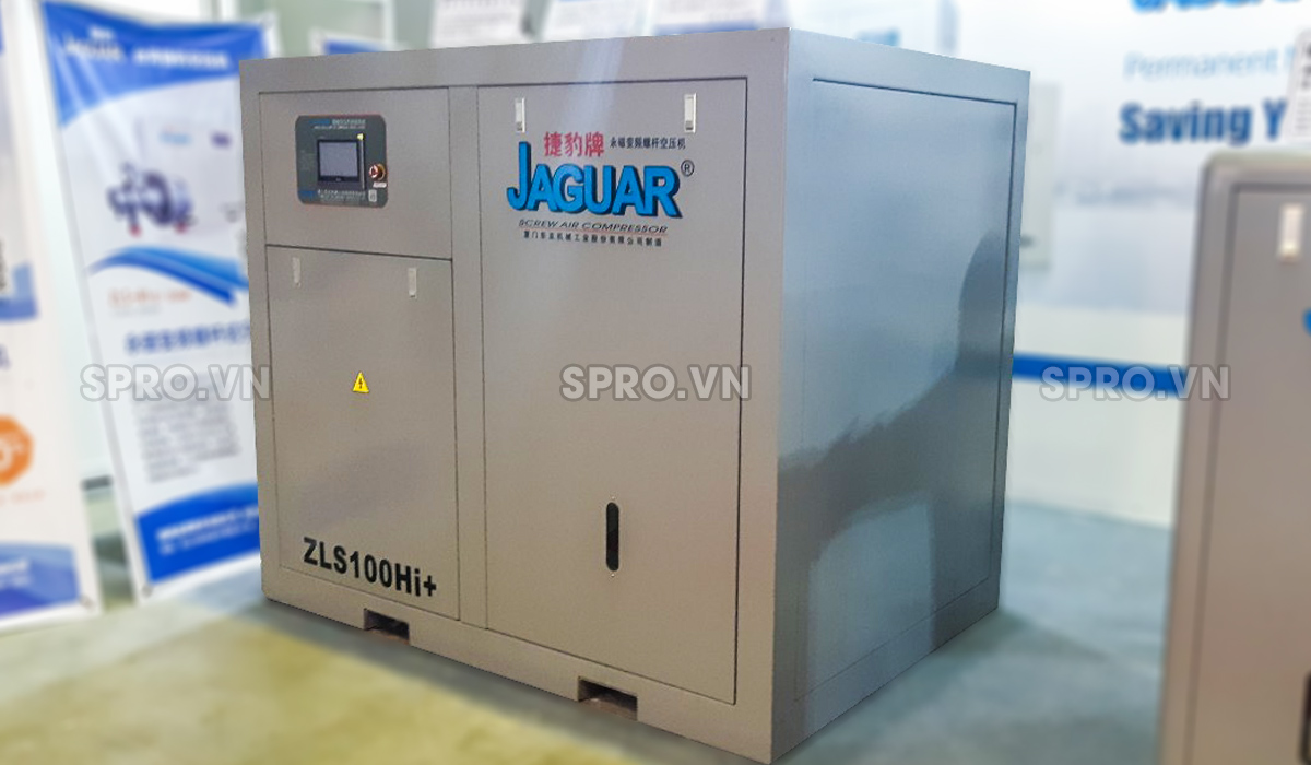 máy nén khí trục vít biến tần 100hp jaguar zls100hi+ 75kw tiết kiệm điện