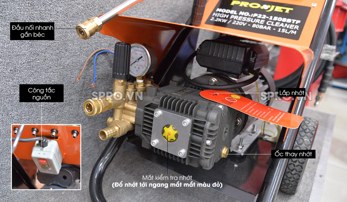 máy rửa xe áp lực cao p22-1508btf