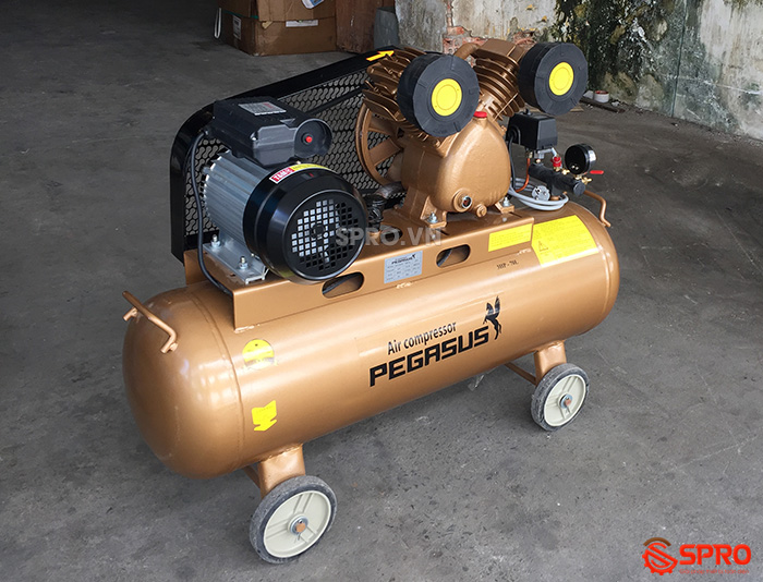 máy bơm hơi giá rẻ, máy nén khí 3hp pegasus tm-v-0.25/8-70 bình chứa 70 lít