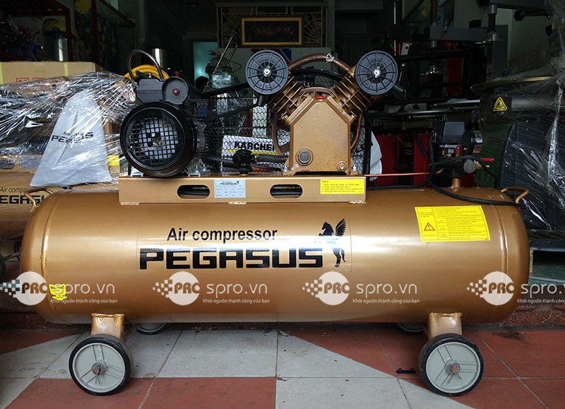 máy bơm hơi, máy nén khí 2hp pegasus tm-v-0.17/8-120l - dung tích 120l