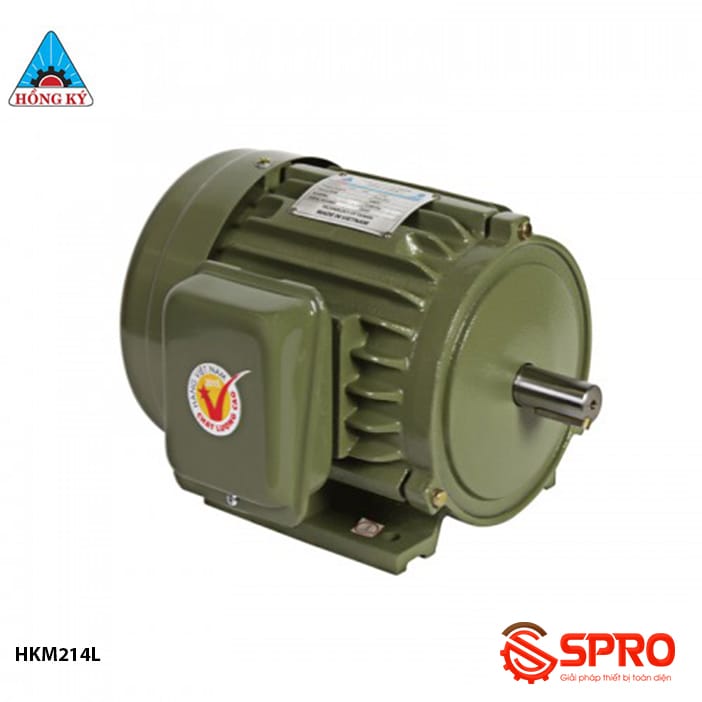 Mô tơ động cơ điện Hồng Ký HKM214L 1 pha công suất 2 HP 4 mô tơ động cơ điện
