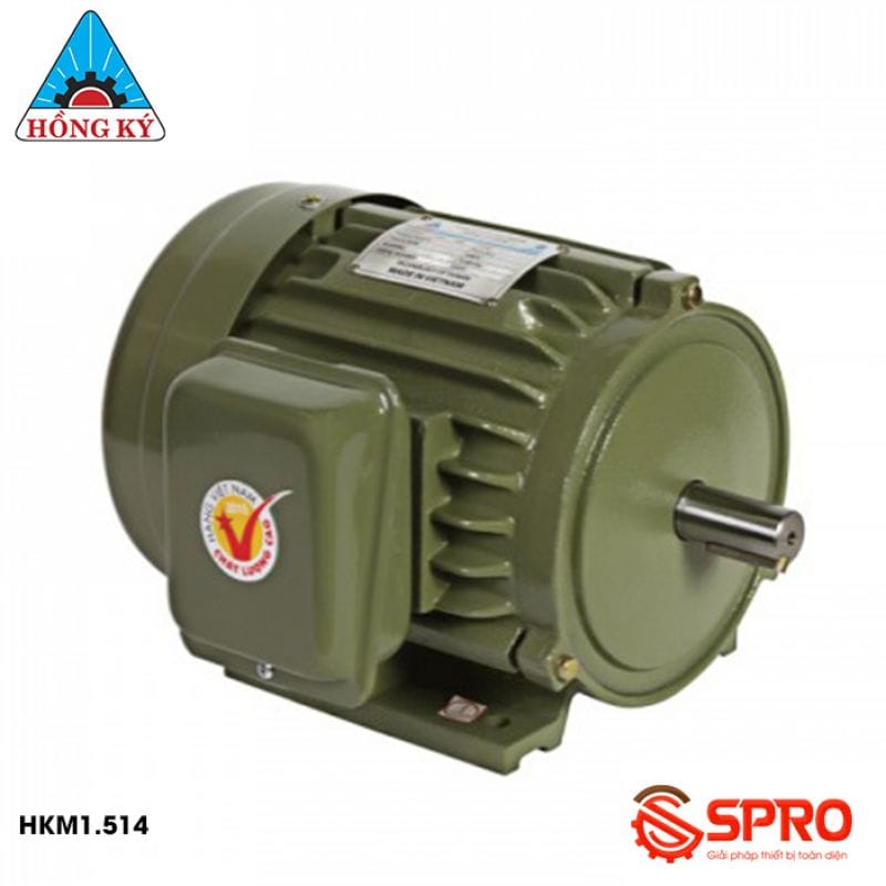 Mô tơ động cơ điện Hồng Ký HKM1.514 1 pha công suất 1.5 HP 1 mô tơ động cơ điện