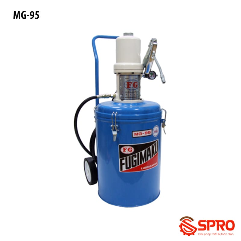 Máy bơm mỡ bằng khí nén MG-95 - Bình chứa 30L 1 máy bơm mỡ
