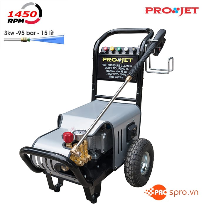Máy xịt rửa xe áp lực cao PROJET P3000-15 1 máy rửa xe cao áp