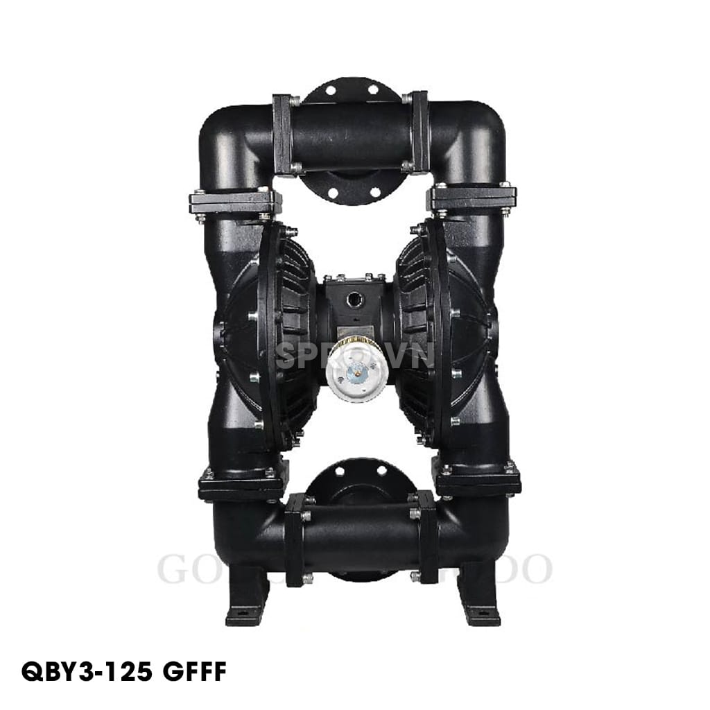 Bơm Màng Khí Nén GODO QBY3-125 Gang - Màng PTFE 7 Bơm Màng Khí Nén GODO QBY3-125 Gang - Màng PTFE