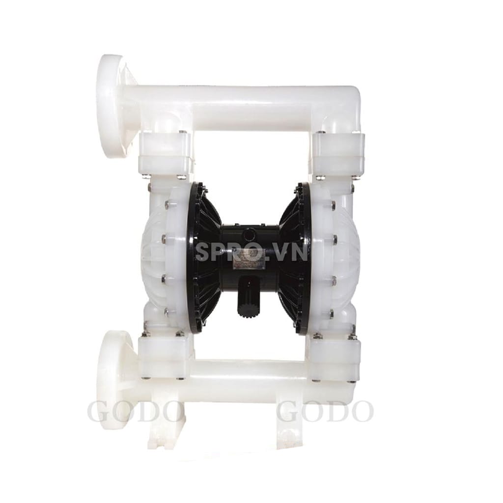 Bơm Màng Khí Nén GODO QBY3-100 Nhựa PP - Màng PTFE 7 Bơm Màng Khí Nén GODO QBY3-100 Nhựa PP - Màng PTFE