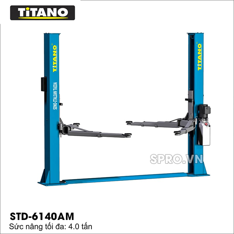cầu nâng 2 trụ giằng dưới cóc 1 bên std-6140am