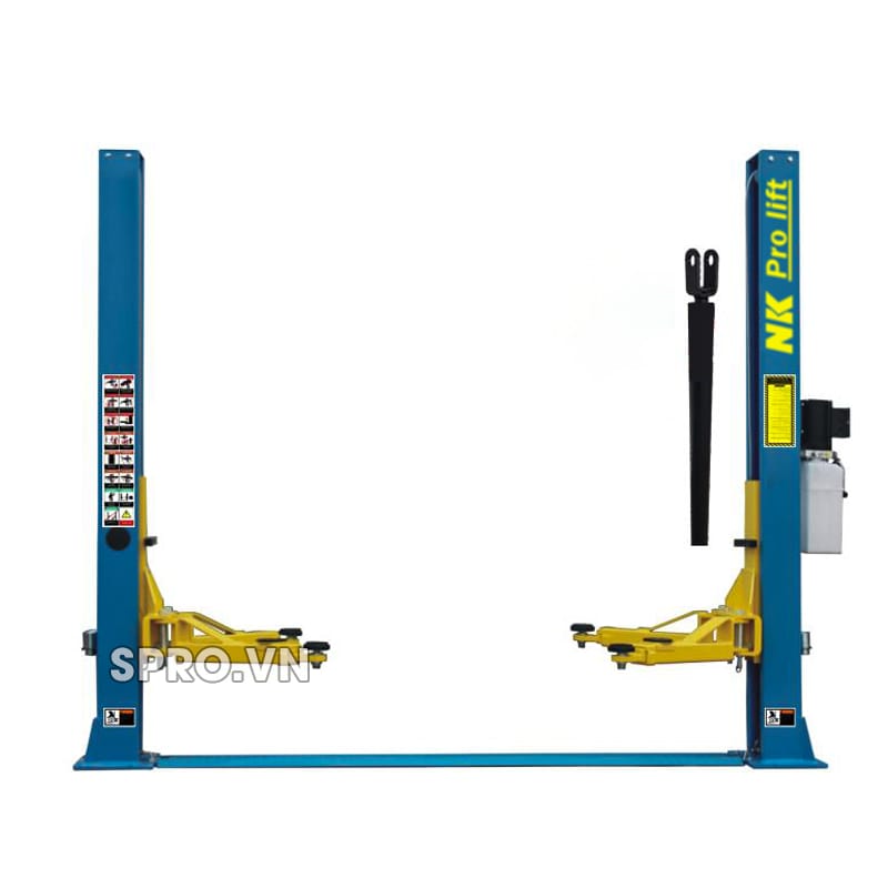 Cầu nâng 2 trụ giằng dưới, cóc giật 2 bên NK PRO LIFT NK4000A 16 cầu nâng 2 trụ giằng dưới