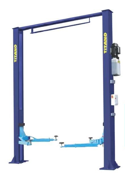 Cầu nâng 2 trụ giằng trên Titano TC-4000ES - Điều khiển bằng điện 1 cầu nâng 2 trụ