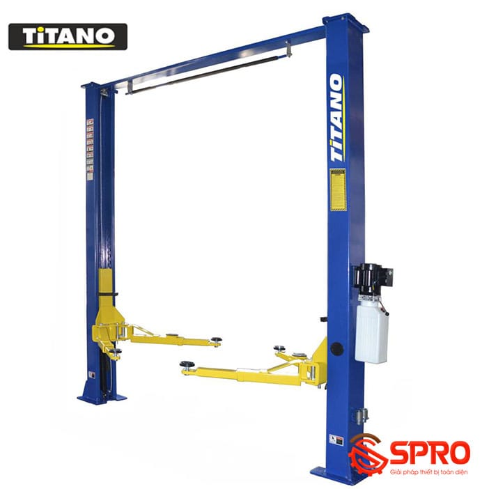 Cầu nâng 2 trụ giằng trên Titano, cóc giật 2 bên TC-4000D 13 cầu nâng 2 trụ