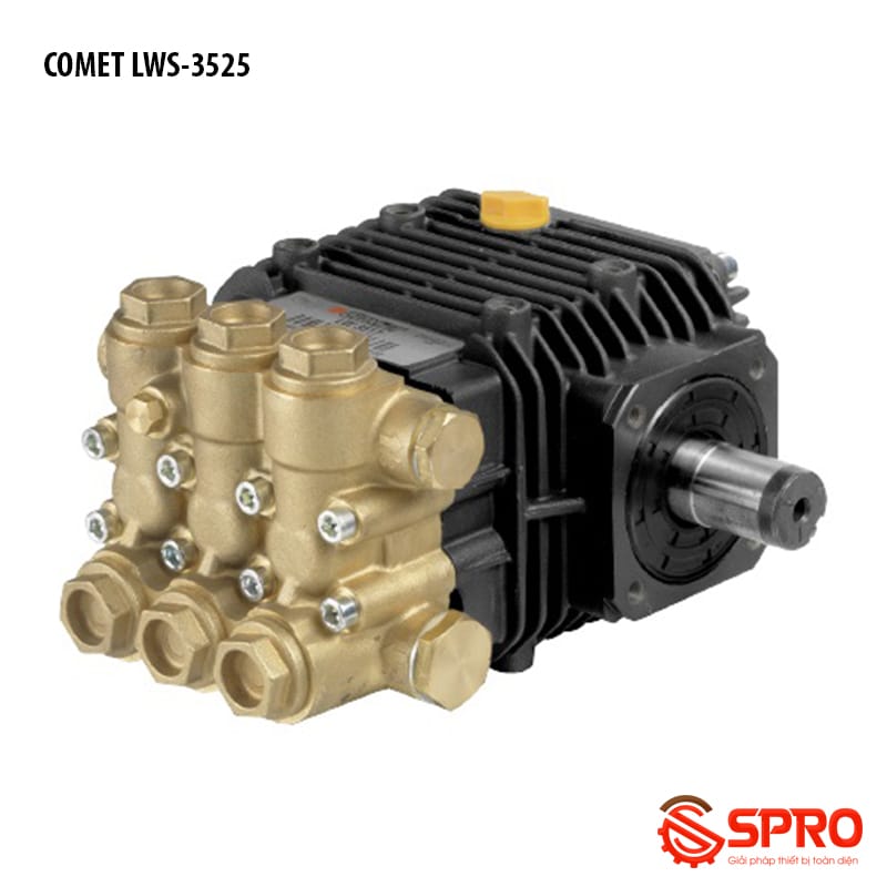 Đầu bơm cao áp Comet LWS 3525 - Kiểu lắp mặt bích, trục khớp 1 đầu bơm áp lực cao