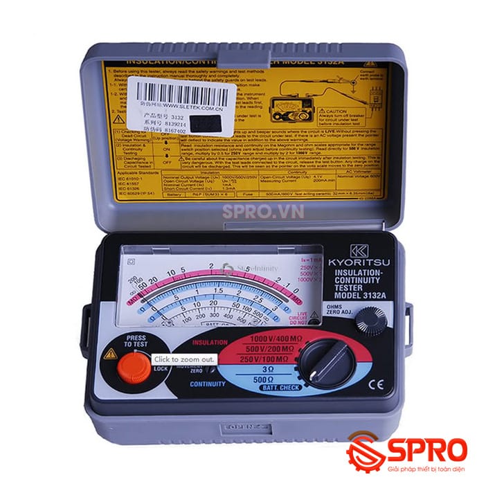 Đồng hồ đo điện trở cách điện Kyoritsu 3132A 1 dong ho do dien tro cach dien kyoritsu 3132a