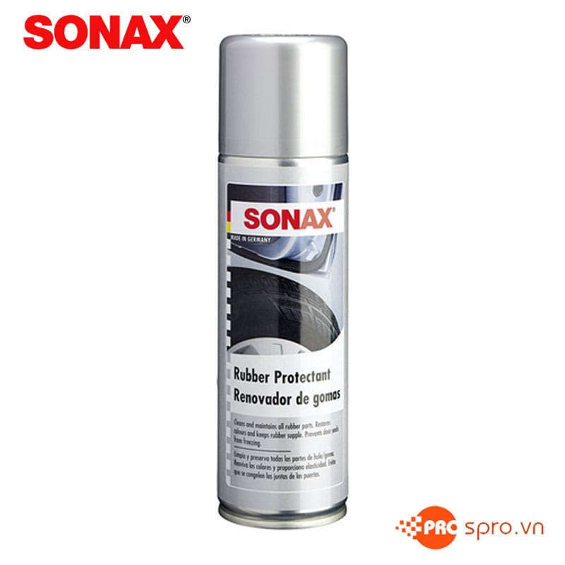 Hóa chất xịt bảo dưỡng cao su, gioăng cao su SONAX Rubber Protectant 340200 300ml 1 dung dich bao duong cao su 340200