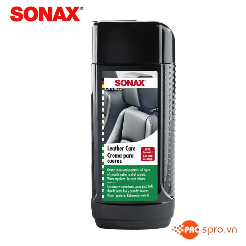 Hóa chất dưỡng ghế da SONAX Leather Care Lotion 291141 250ml 1 dung dich bao duong da 291141