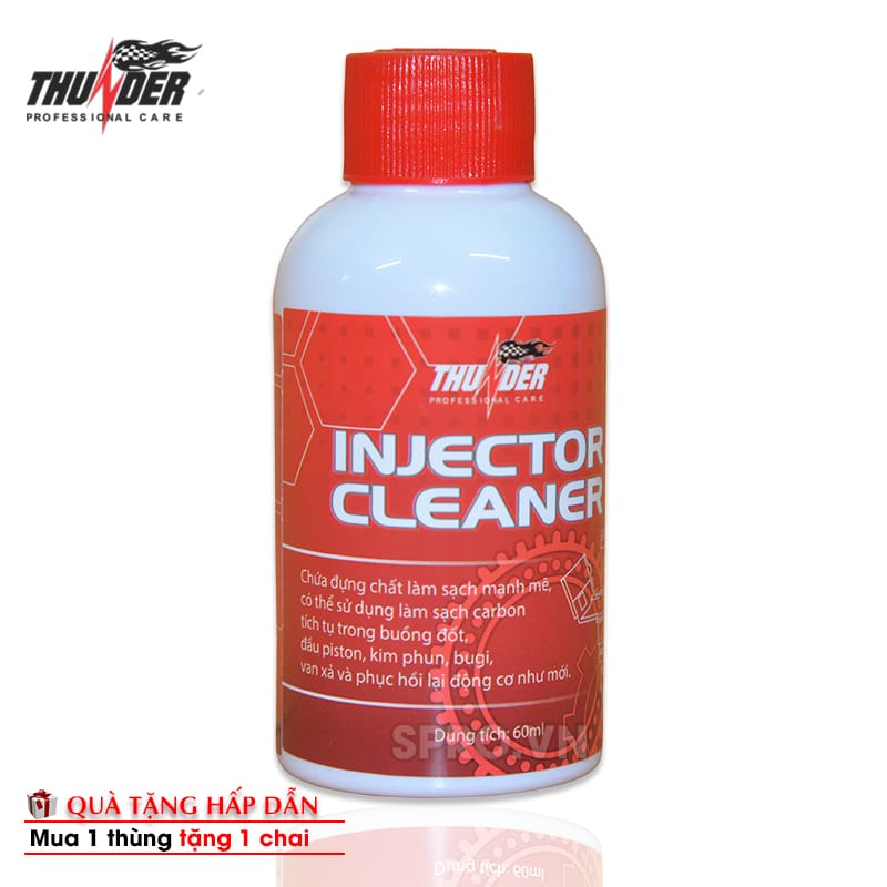 Dung dịch phụ gia xăng, kim phun và buồng đốt Thunder Injector cleaner 60ml 1 dung dich phu gia xang kim phun va buong dot thunder injector cleaner spro