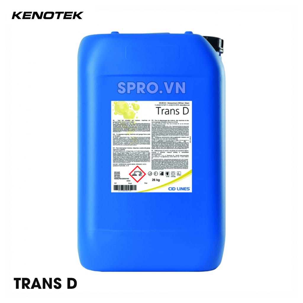 Dung dịch tẩy dầu mỡ Kenotek Trans D (Can 1L) 1 dung dịch tẩy dầu mỡ