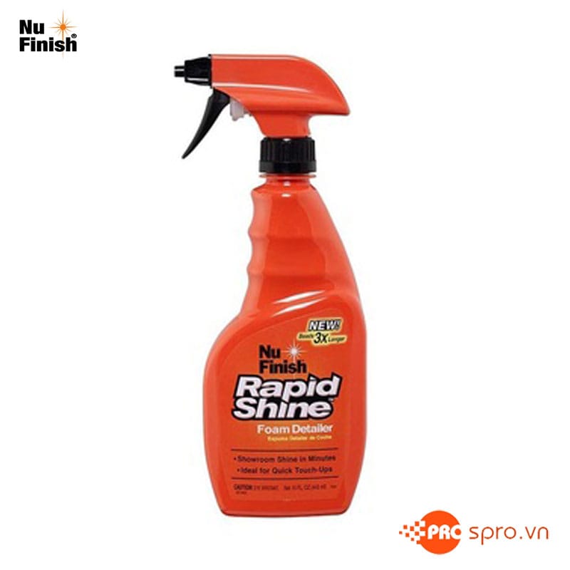 Dung dịch tạo độ bóng nhanh sơn xe NUFINISH NFR-12 443ml 1 dung dich xit bong nhanh son xe nu finish rapid shine NFR 12