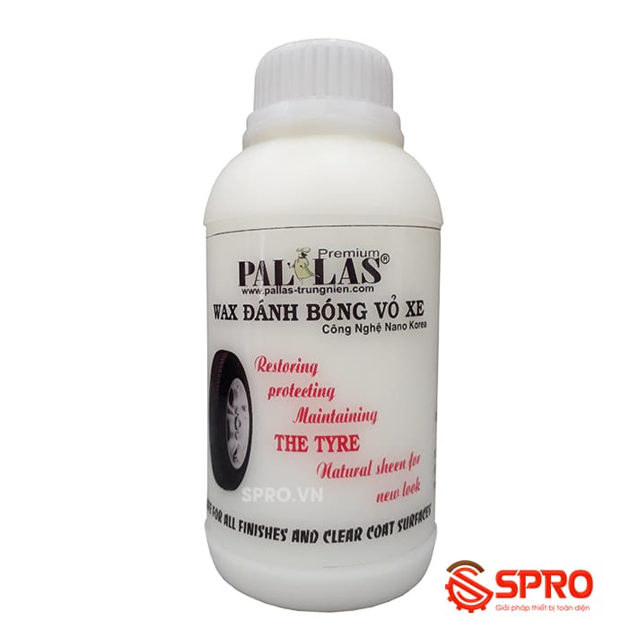 Dung dịch đánh bóng vỏ xe (lốp) PALLAS SPRDB - Dung tích 500ml 1 hóa chất đánh bóng