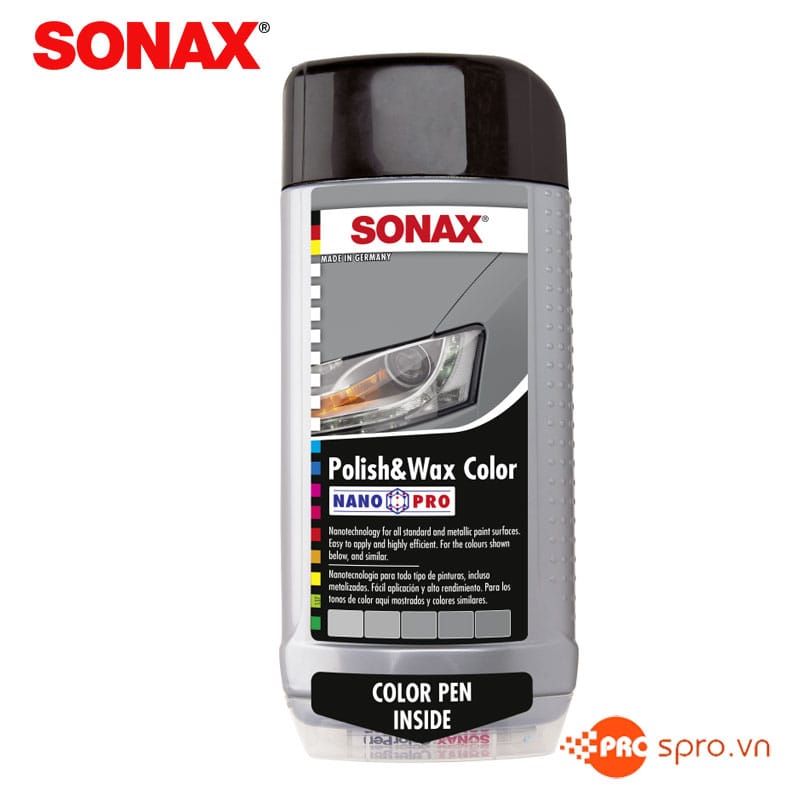 Hóa chất đánh bóng bảo vệ sơn xe màu trắng SONAX 296000 500ml 1 kem bao ve son xe mau trang 296000