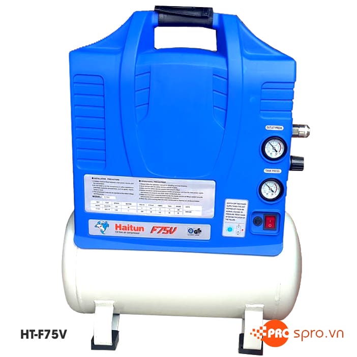 Máy nén khí phòng nha không dầu Haitun HT-F75V 1 máy bơm hơi không dầu