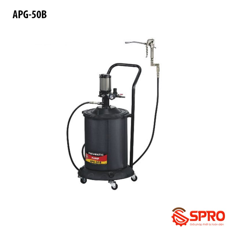 Máy bơm mỡ bằng khí nén APG-50B - Dung tích 50L 1 máy bơm mỡ