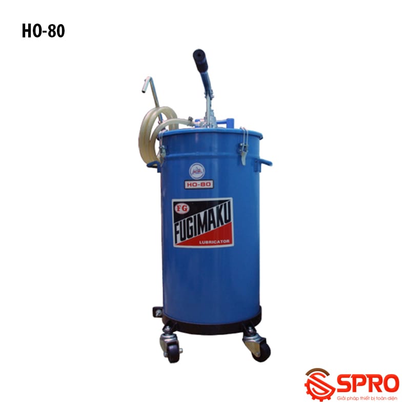 Máy bơm mỡ bằng tay HO-80 - Bình chứa 80L 1 máy bơm mỡ khí nén