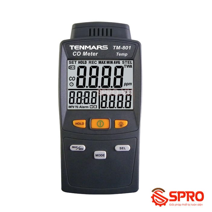 Máy đo khí CO Tenmars cầm tay TM-801 (0 ~ 1000ppm) 1 may do khi co tenmars tm 801
