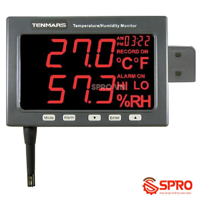 Máy đo nhiệt độ độ ẩm Tenmars TM-185 (-20º to 60ºC, 5%~95%) 1 máy đo nhiệt độ