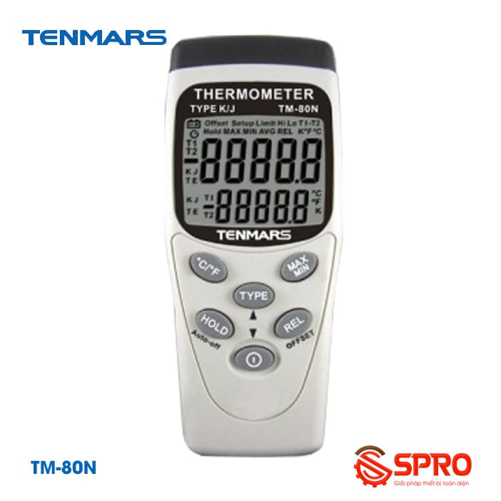 Máy đo nhiệt độ cầm tay kiểu K Tenmars TM-80N 1 máy đo nhiệt độ