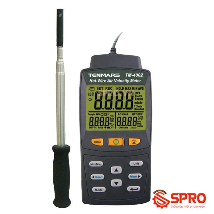 Máy đo tốc độ và lưu lượng gió Tenmars TM-4002 1 máy đo tốc độ gió