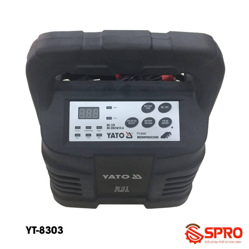 Máy nạp bình ắc quy 12V 15A YATO YT-8303 1 máy nạp bình ắc quy